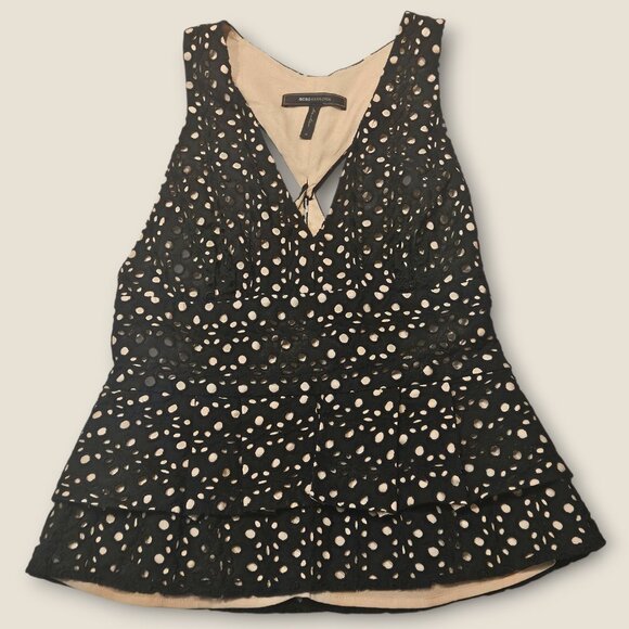 BCBGMaxAzria Eyelet Halter Top M - Picture 3 of 9